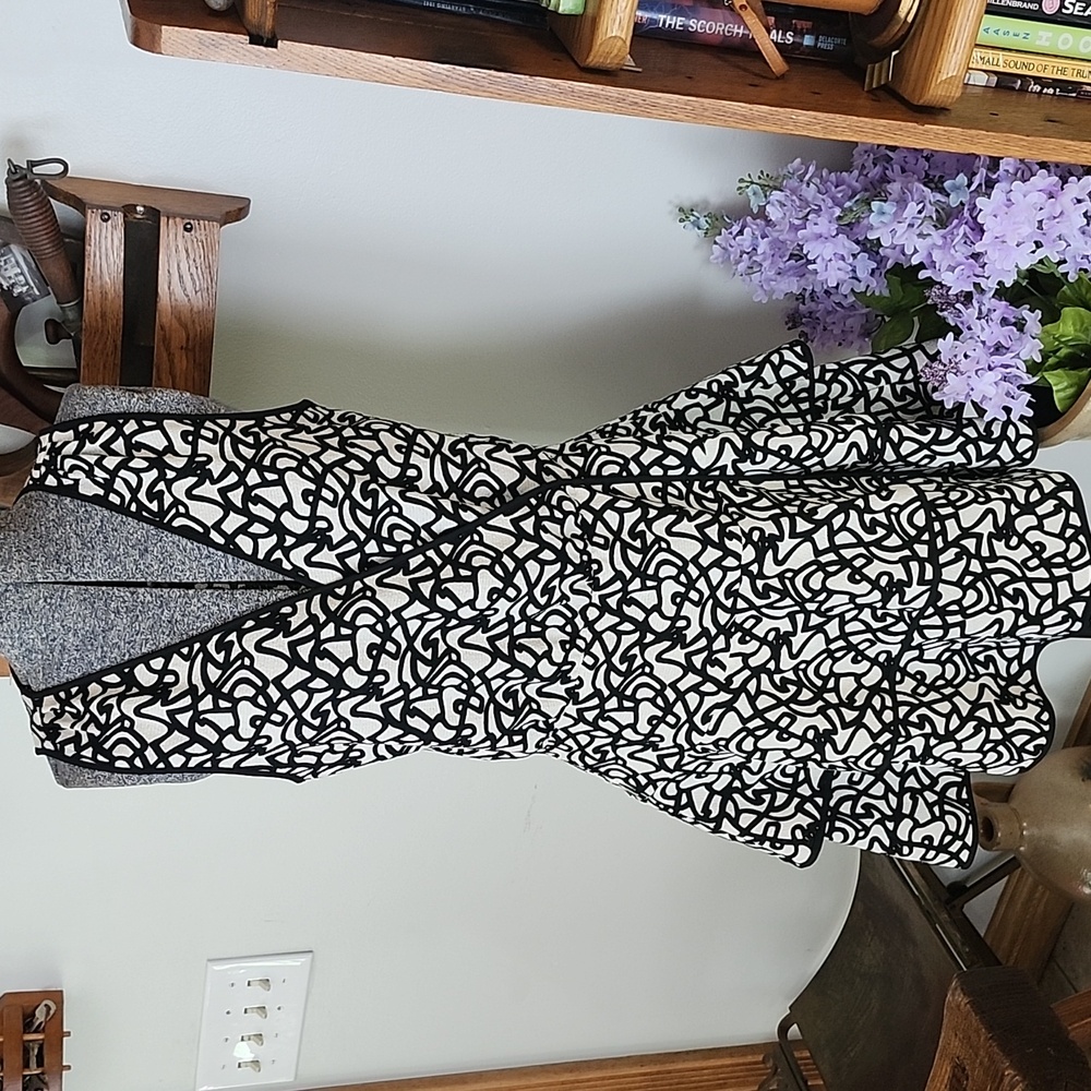 NWT Banana Republic Black & White Wrap Dress Size 6